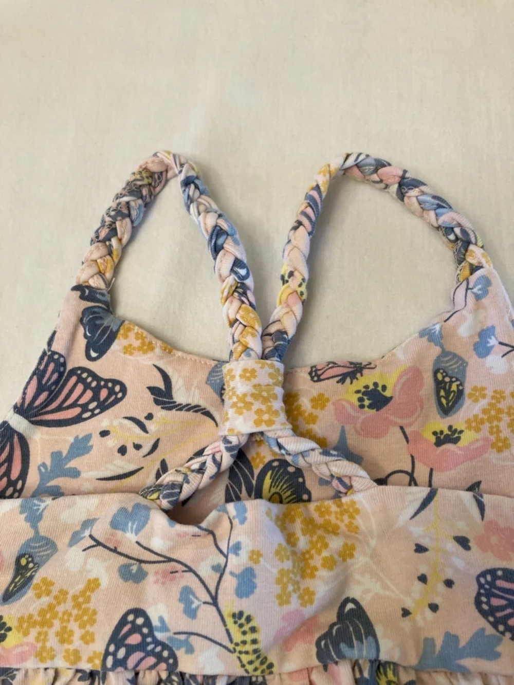 Artisan NY Girls Butterfly Floral Sundress in Pink, Blue & Yellow 4T - Picture 8 of 8